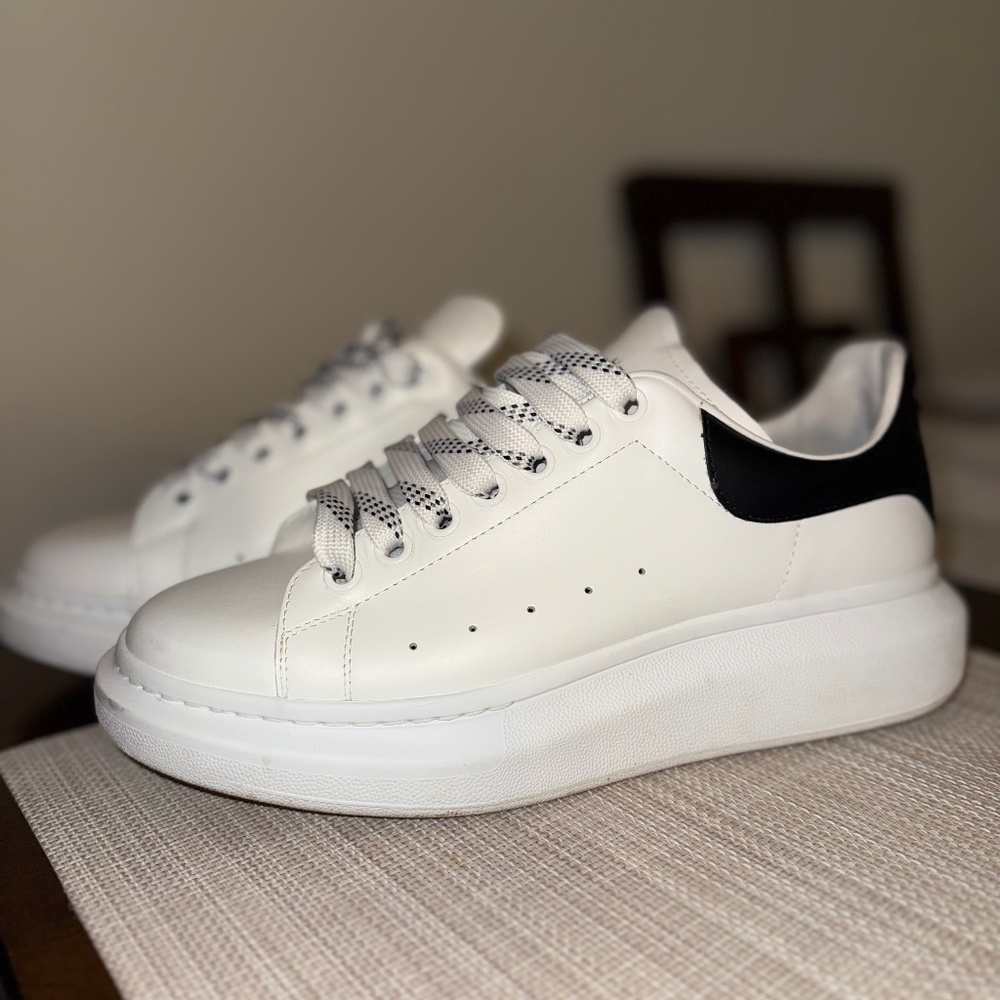 Alexander McQueen Men’s Leather Oversized Sneakers